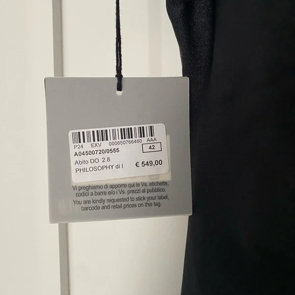 NWT Philosophy Di Lorenzo Serafini ruffle-trim fluted maxi dress IT 42